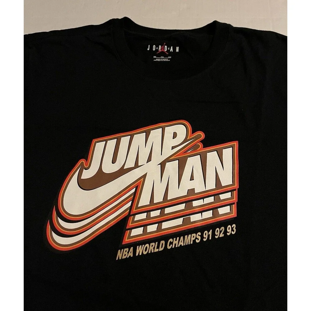 NEW Jordan Nike Jumpman NBA Champions Graphic Print T-Shirt 2XL Retro AJ1 Black
